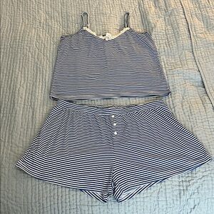 Striped Tank and Shorts Pajama Set
